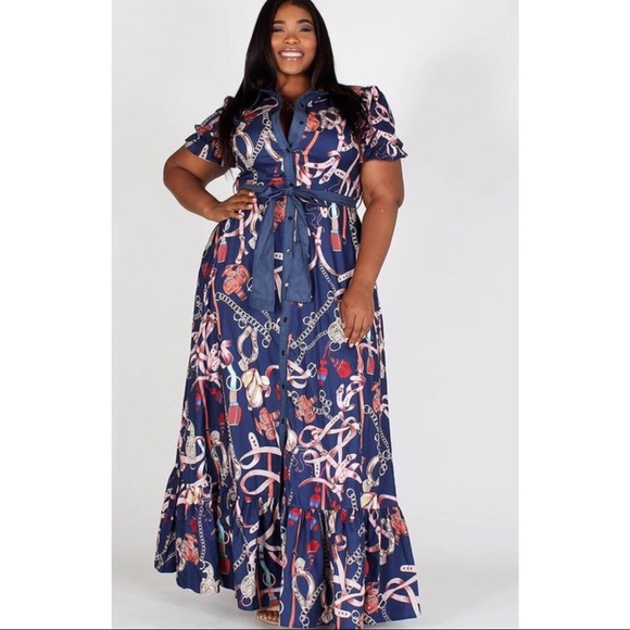 Boutique Dresses & Skirts - STUNNING MULTI PRINTED MAXI DRESS